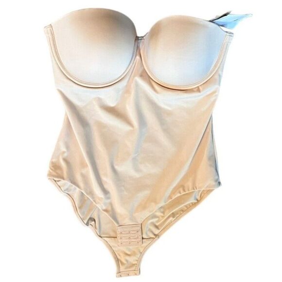 Wacoal Reshape Shaping Body Briefer New Strapless 40 C Tan 801219  Padded Bridal - Picture 1 of 9